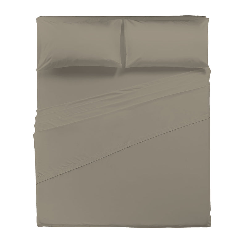 Di Maestro Completo Letto Percalle 200  Matrimoniale Tinta Unita Birch