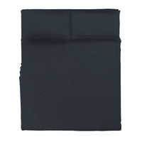 Di Maestro Completo Letto Percalle 200  Matrimoniale Tinta Unita Blue