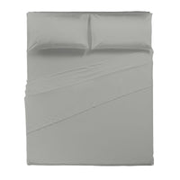 Di Maestro Completo Letto Percalle 200  Matrimoniale Tinta Unita Pearl