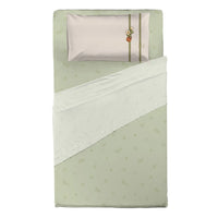 THUN® Completo Letto Piazza e Mezza in Cotone Country Bloom Green - Amo La Casa Shop