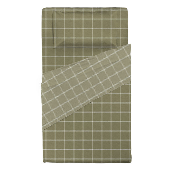 Completo Letto Piazza e Mezza con Stampa Atelier - Fantasia Efrem Green