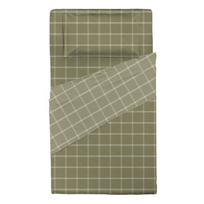 Completo Letto Piazza e Mezza con Stampa Atelier - Fantasia Efrem Green