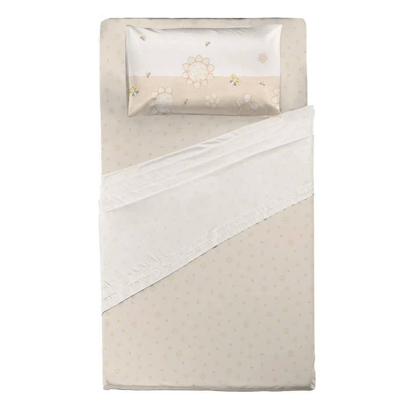 THUN® Completo Letto Piazza e Mezza in Cotone Elegance Beige - Amo La Casa Shop