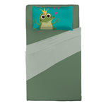 Completo Letto Piazza e Mezza in Cotone con Stampa Digitale - Fantasia Kissfrog Green