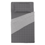 Completo Letto Piazza e Mezza in Cotone con Stampa - Fantasia Aria Mistral Dark Grey