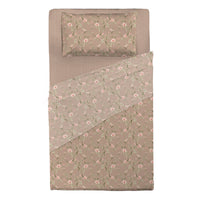 Completo Letto Piazza e Mezza con Stampa Atelier - Fantasia Pauline Beige