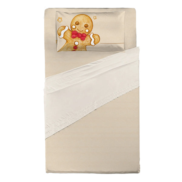 THUN® Completo Letto Piazza e Mezza - Fantasia Thunland Gingerbread Beige - Amo La Casa Shop