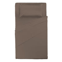 Happidea Completo Letto Piazza e Mezza in Cotone Tinta Unita Biscotto