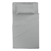 Happidea Completo Letto Piazza e Mezza in Cotone Tinta Unita Pearl