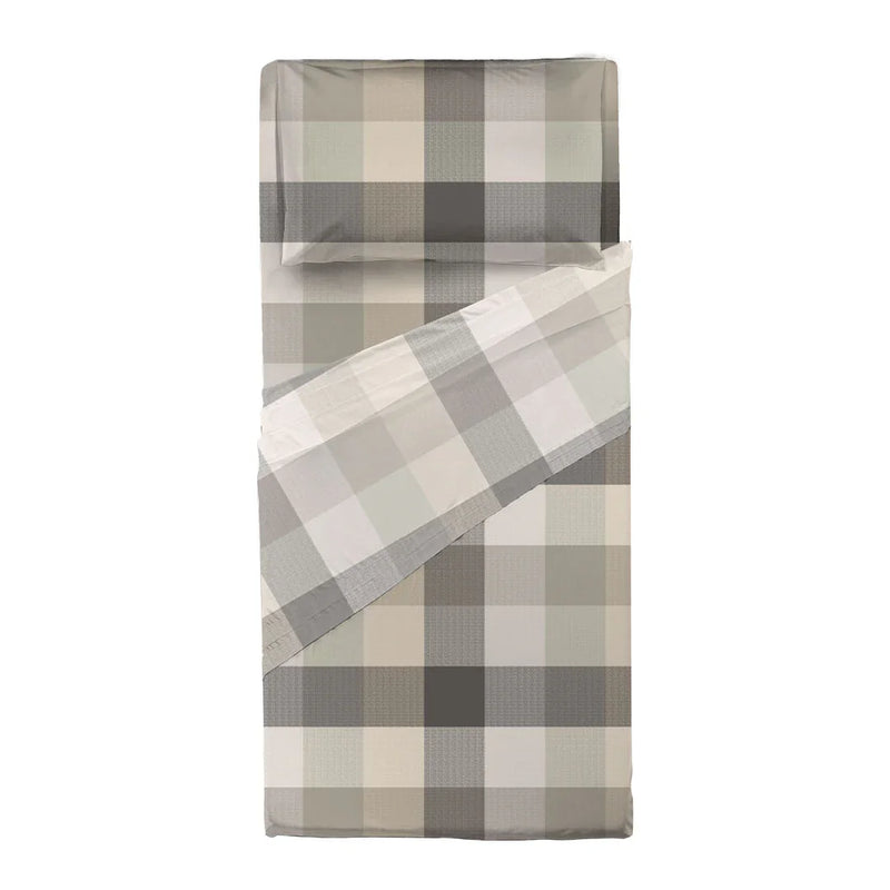 Completo Letto Singolo con Stampa - Fantasia Brandy Amaury Beige - Amo La Casa Shop