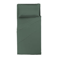 Completo Letto Singolo in Cotone Atelier Fragrance Tinta Unita Dark Green