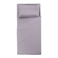 Completo Letto Singolo in Cotone Atelier Fragrance Tinta Unita Lilac