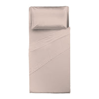 Completo Letto Singolo in Cotone Atelier Fragrance Tinta Unita Powder Pink