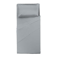 Completo Letto Singolo in Cotone Atelier Fragrance Tinta Unita Silver Sky