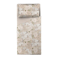 Completo Letto Singolo con Stampa Atelier - Fantasia Blair Beige