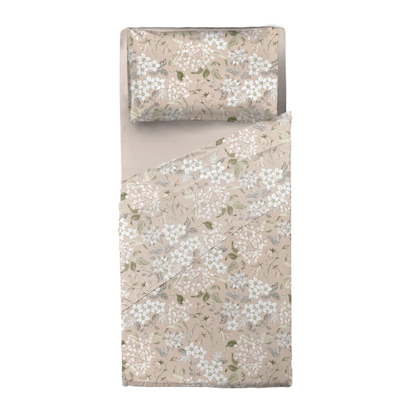 Completo Letto Singolo con Stampa Atelier - Fantasia Blair Beige
