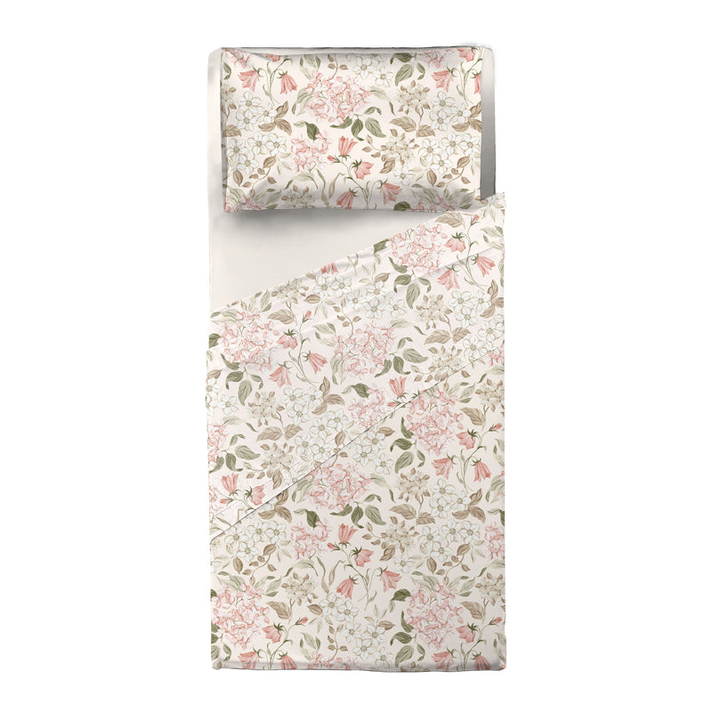 Completo Letto Singolo con Stampa Atelier - Fantasia Blair Cream