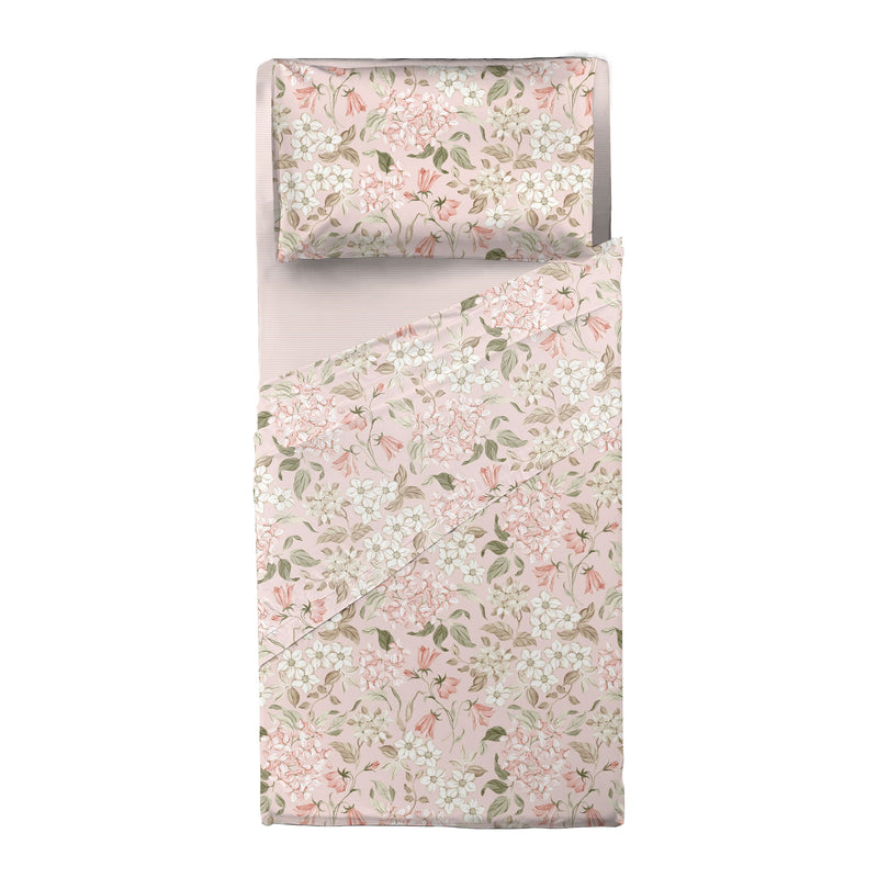 Completo Letto Singolo con Stampa Atelier - Fantasia Blair Pink