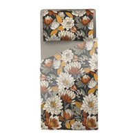 Completo Letto Singolo con Stampa - Fantasia Brandy Colette Grigio Scuro - Amo La Casa Shop