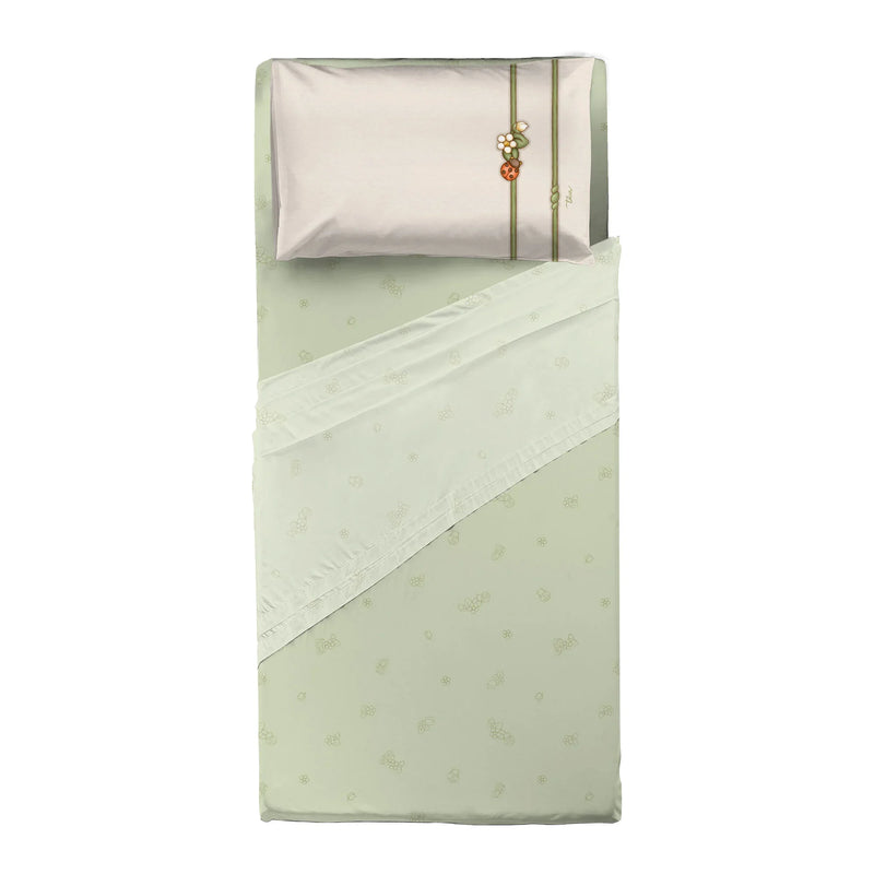 THUN® Completo Letto Singolo in Cotone Country Bloom Green - Amo La Casa Shop