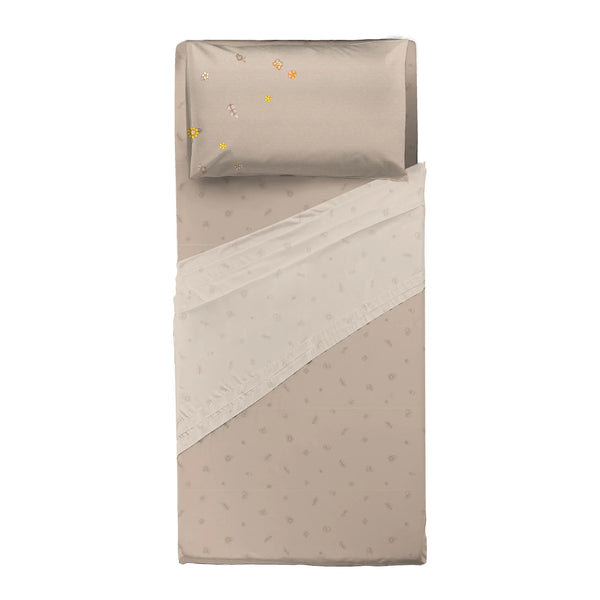 THUN® Completo Letto Singolo in Cotone Country Flowers Beige - Amo La Casa Shop