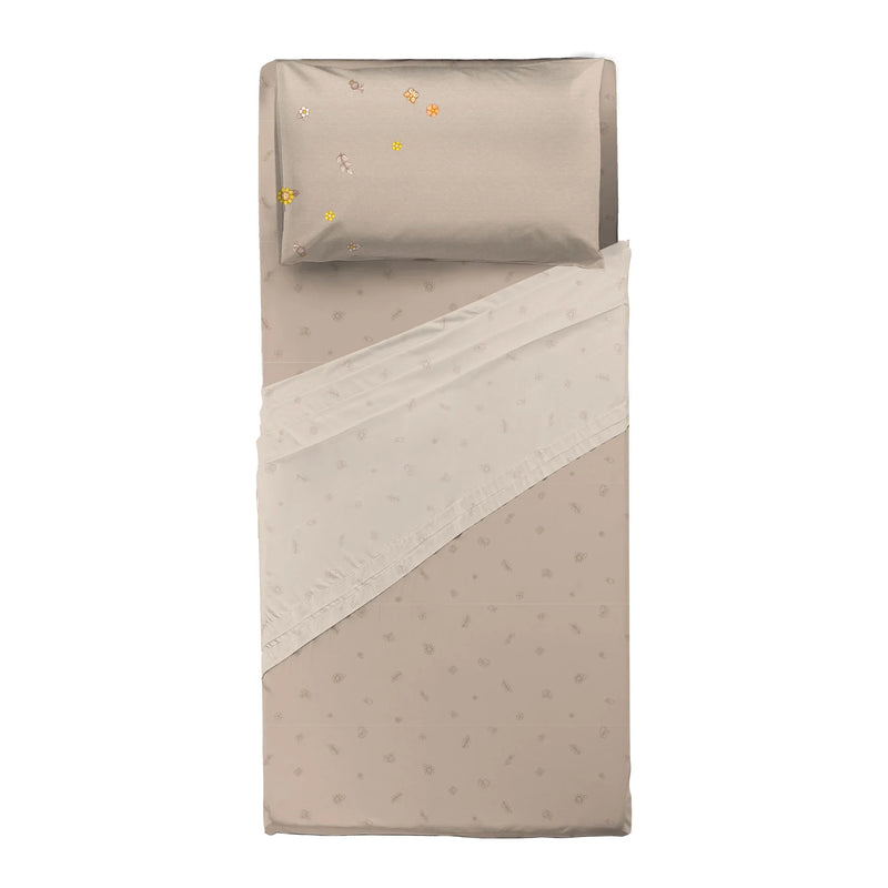 THUN® Completo Letto Singolo in Cotone Country Flowers Beige - Amo La Casa Shop