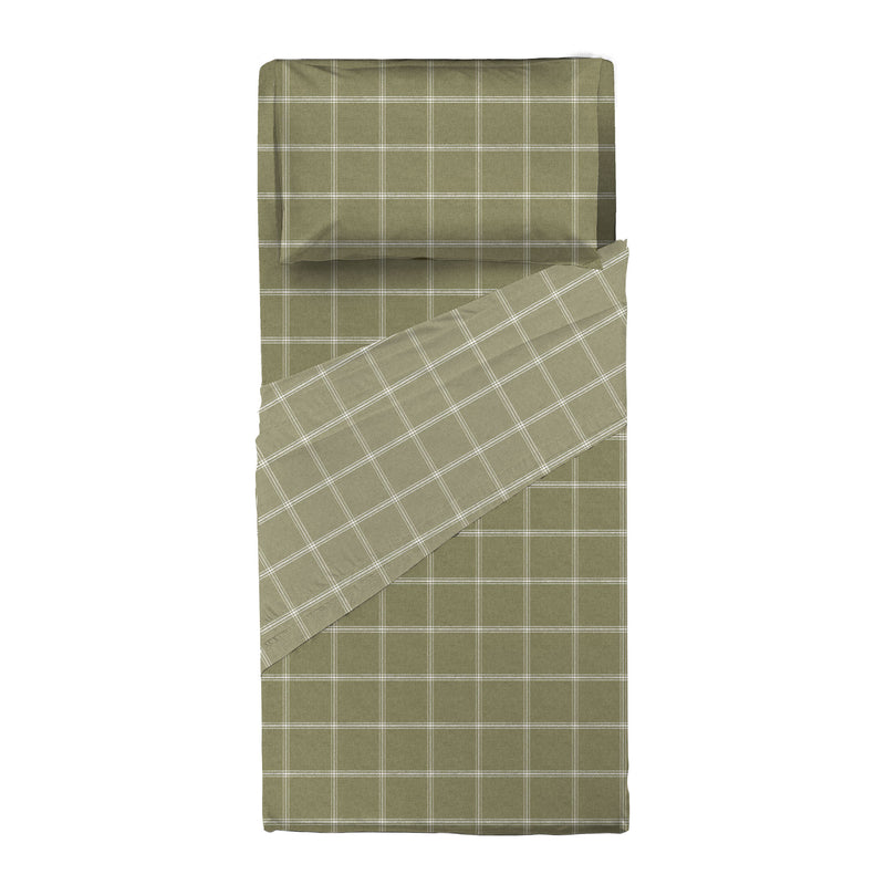 Completo Letto Singolo con Stampa Atelier - Fantasia Efrem Green