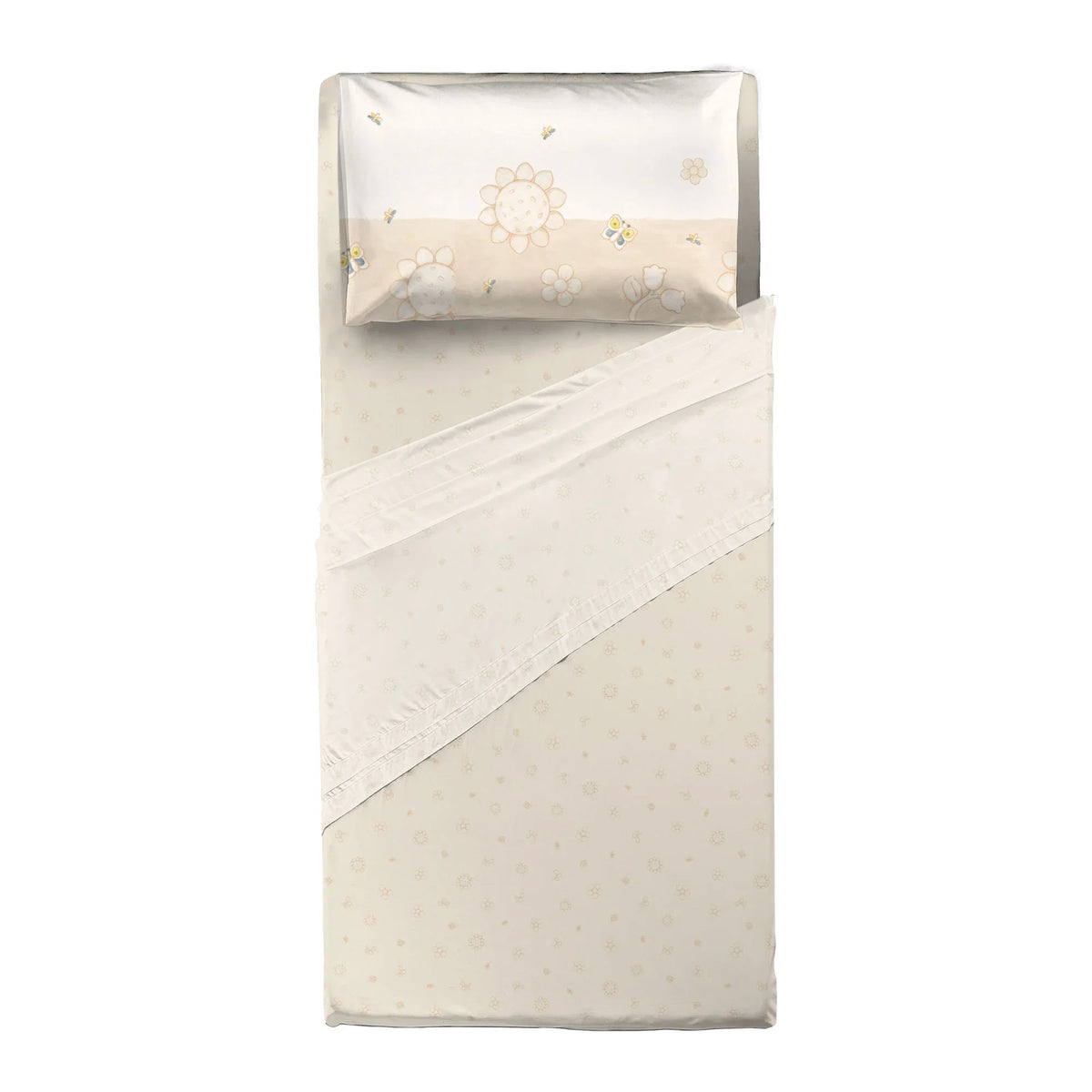 THUN® Completo Letto Singolo in Cotone Elegance Beige - Amo La Casa Shop