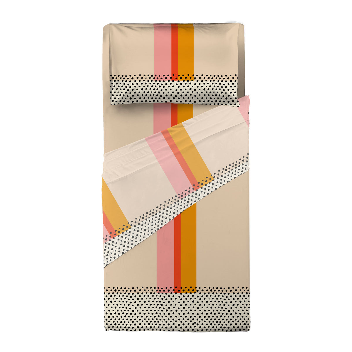 Completo Letto Singolo in Cotone con Stampa Kiljan Multicolor