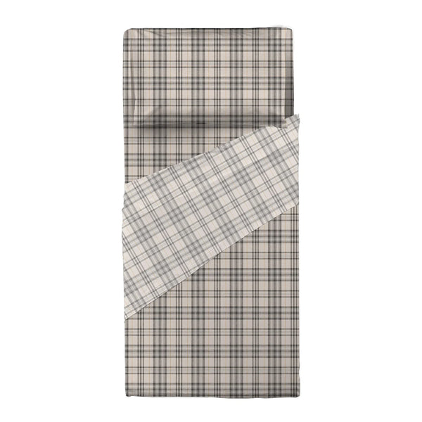 Completo Letto Singolo in Cotone con Stampa - Fantasia Himalayan Home Kody Grey - Amo La Casa Shop
