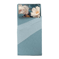Completo Letto Singolo in Cotone con Stampa Digitale - Fantasia Absinthe Margaux Ottanio - Amo La Casa Shop