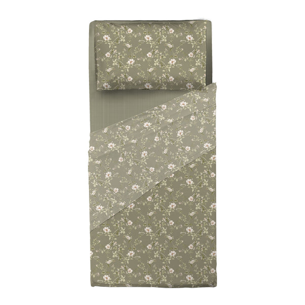 Completo Letto Singolo con Stampa Atelier - Fantasia Pauline Green