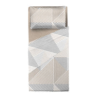 Completo Letto Singolo con Stampa Atelier - Fantasia Ramsey Beige