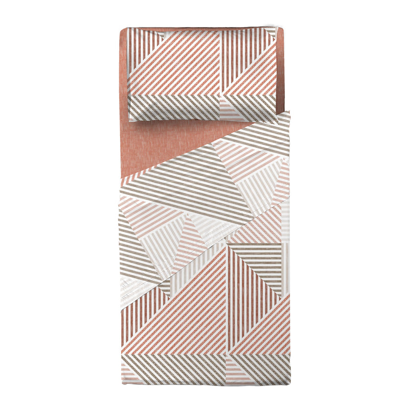 Completo Letto Singolo con Stampa Atelier - Fantasia Ramsey Rust