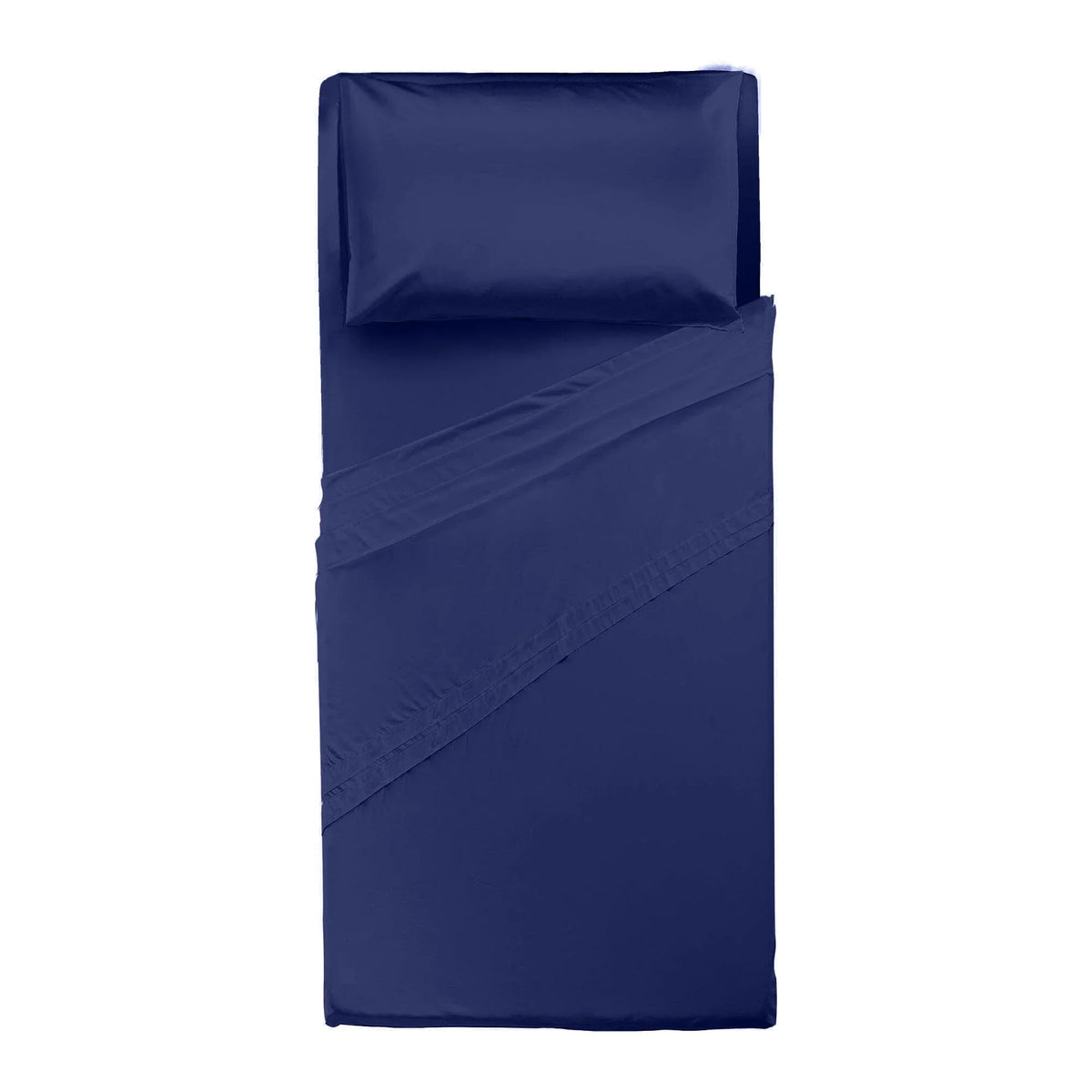 Completo Letto Singolo in Microfibra Softy Yarn - Tinta Unita Blue - Amo La Casa Shop