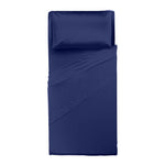 Completo Letto Singolo in Microfibra Softy Yarn - Tinta Unita Blue