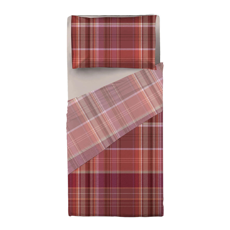 Completo Letto Singolo in Cotone con Stampa - Fantasia Whisky Tennessee Purple - Amo La Casa Shop