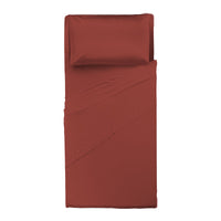 Happidea Completo Letto Singolo in Cotone Tinta Unita Argilla Bruciata