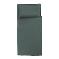Happidea Completo Letto Singolo in Cotone Tinta Unita Foresta