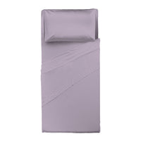 Happidea Completo Letto Singolo in Cotone Tinta Unita Glicine