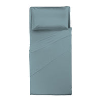 Happidea Completo Letto Singolo in Cotone Tinta Unita Tinta Laguna