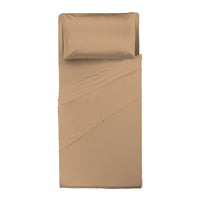 Happidea Completo Letto Singolo in Cotone Tinta Unita Ochre