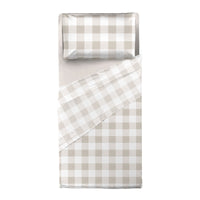 Completo Letto Singolo in Cotone con Stampa - Fantasia Secret Garden Leonard Beige