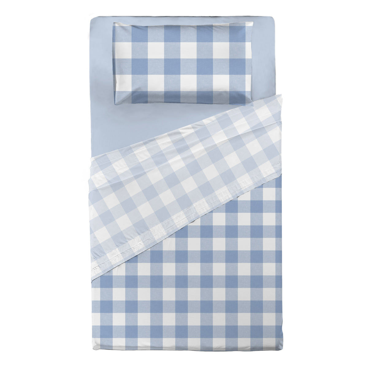 Completo Letto Piazza e Mezza in Cotone con Stampa - Fantasia Secret Garden Leonard Light Blue