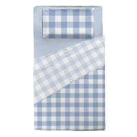 Completo Letto Piazza e Mezza in Cotone con Stampa - Fantasia Secret Garden Leonard Light Blue