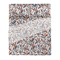Completo Letto Matrimoniale Softy Yarn con Stampa - Fantasia Constance Blue