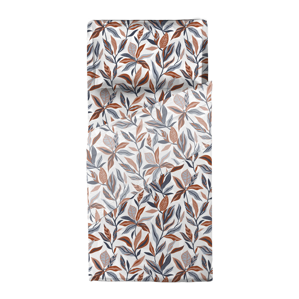 Completo Letto Singolo Softy Yarn con Stampa - Fantasia Constance Blue