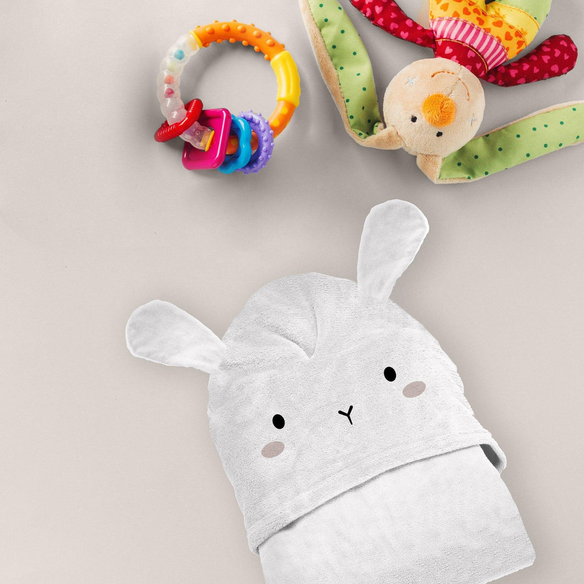 Coperta con Cappuccio Standard Rabbit White - Amo La Casa Shop