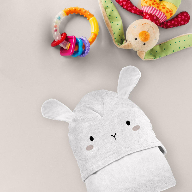 Coperta con Cappuccio Standard Rabbit White - Amo La Casa Shop