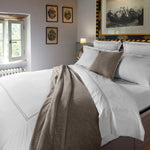 Tuscan Cottage Coperta Roma Bamboo Melange Taupe/Egeo 150x200 - Made in Italy 🇮🇹